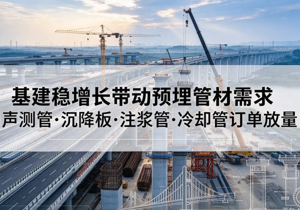 泊头基建稳增长带动预埋监测管材需求，声测管、沉降板、注浆管订单持续放量
